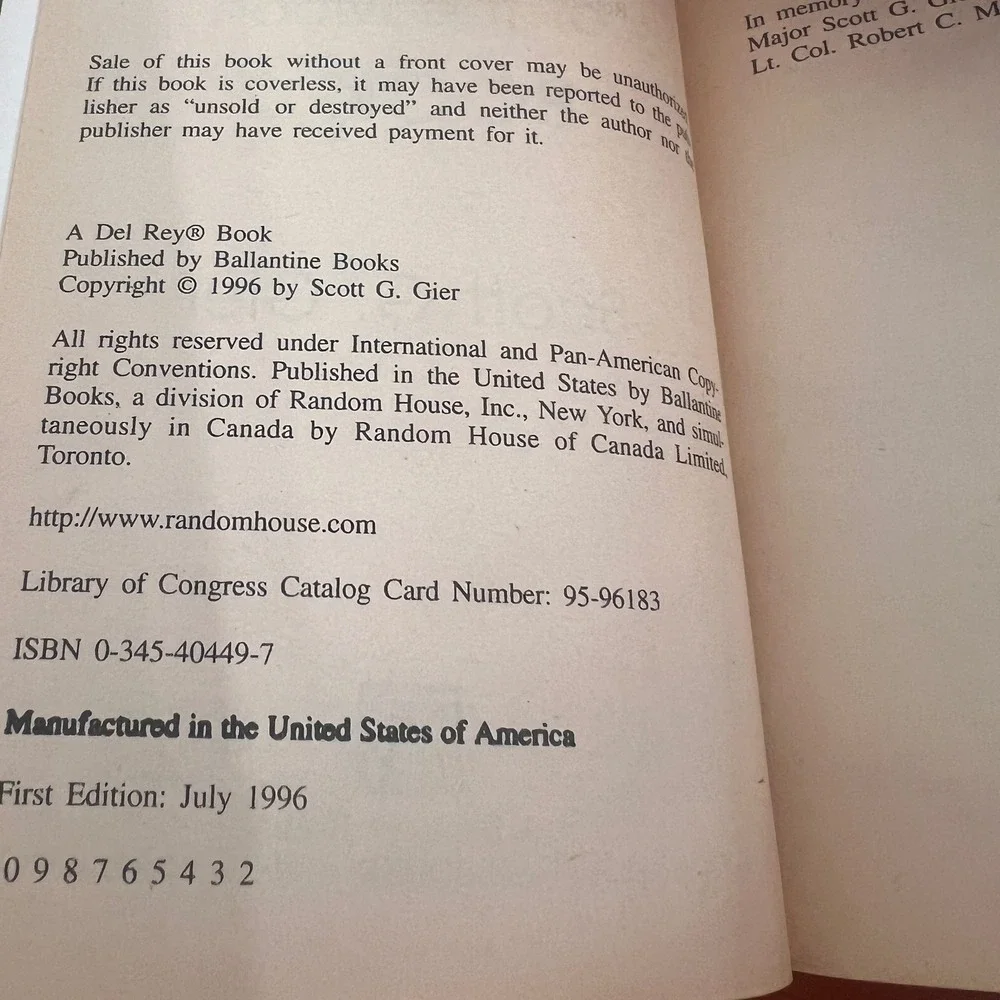 Genellan In the Shadow of‎ the Moon Scott G Gier 1996 First Ed Sci-Fi Paperback